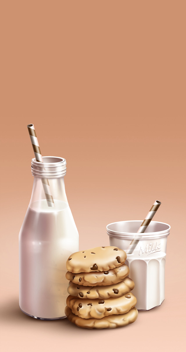 Milk bottle glass white dairy free wallpaper for mobile - medium preview image