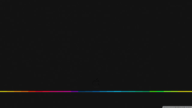 Black background rainbow line person free wallpaper for desktop - medium preview image