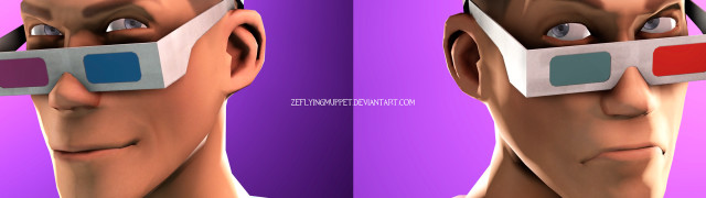 Man 3d glasses face head free wallpaper for desktop - medium preview image