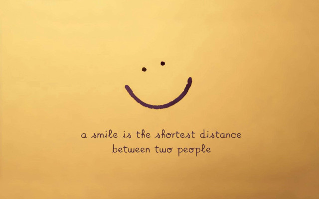 Smile shortest distance yellow background #2 free wallpaper for desktop - medium preview image