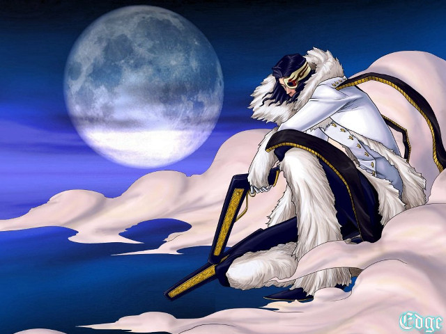 Man white outfit snowy hill free wallpaper for desktop - medium preview image