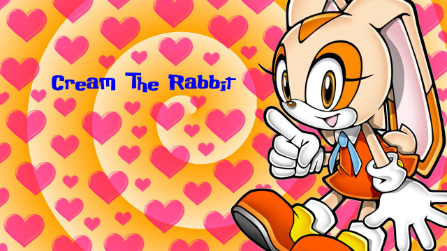 Cartoon character heart background cream free wallpaper for desktop - medium preview image