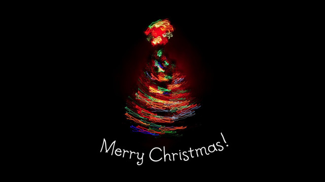 Christmas tree merry message red #2 free wallpaper for desktop - medium preview image