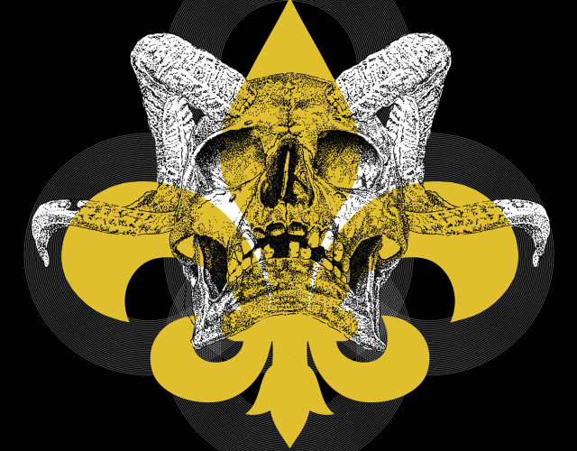 Skull crown fleur de lis free wallpaper for desktop - medium preview image