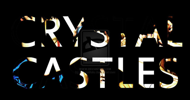 Crystal castles black background white free wallpaper for desktop - medium preview image
