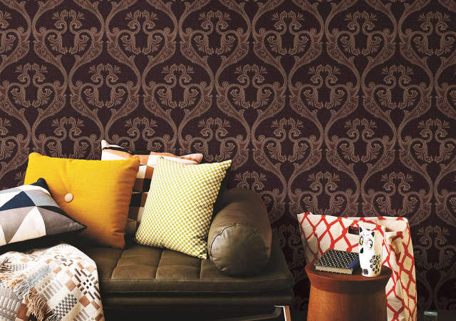 Couch pillows blanket patterned wall free wallpaper for desktop - medium preview image