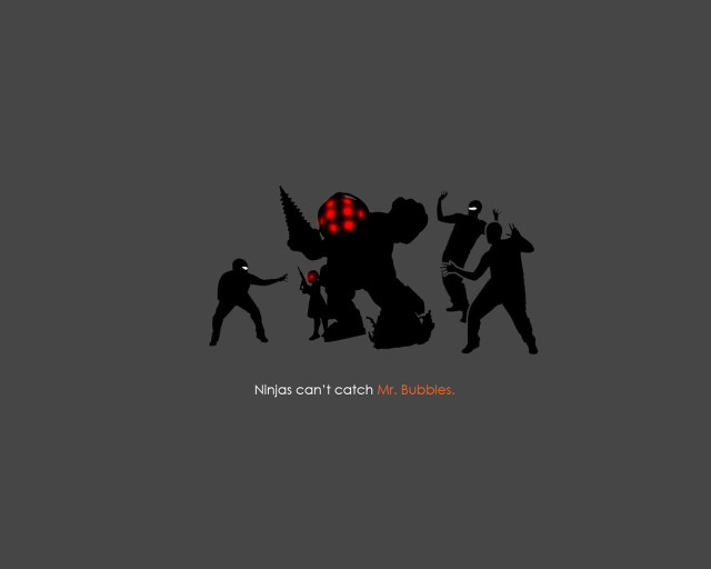 Ninja business glowing hat silhouette free wallpaper for desktop - medium preview image