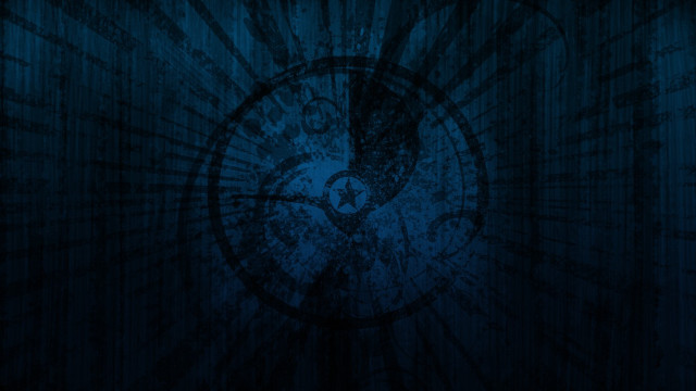 Dark blue clock black white free wallpaper for desktop - medium preview image