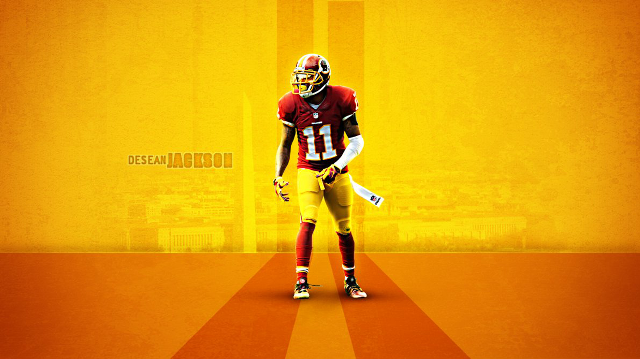 Football player yellow background red free wallpaper for desktop - medium preview image