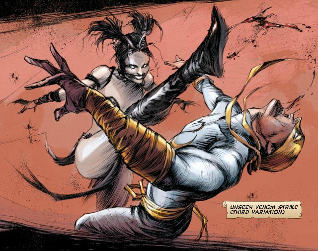 Comic character dragged another character free wallpaper for desktop - medium preview image