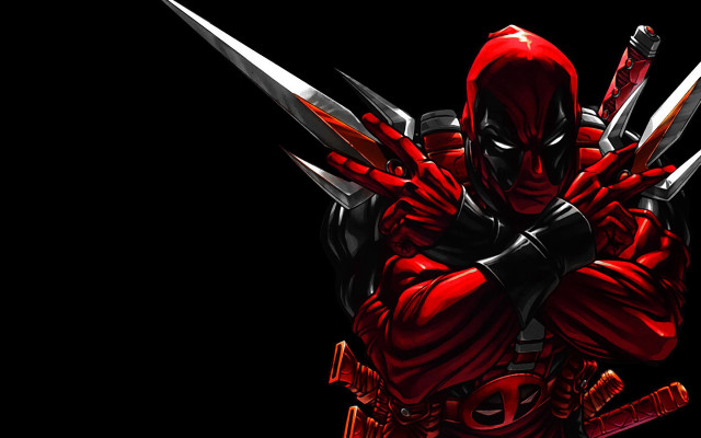 Deadpool character swords red hoodie #2 free wallpaper for desktop - medium preview image