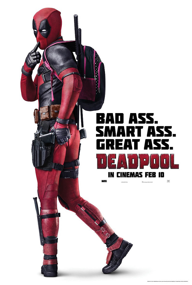 Deadpool walking gun backpack character free wallpaper for mobile - medium preview image