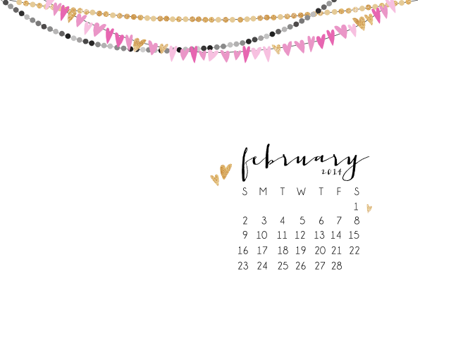 Calendar beads heart decoration image free wallpaper for desktop - medium preview image