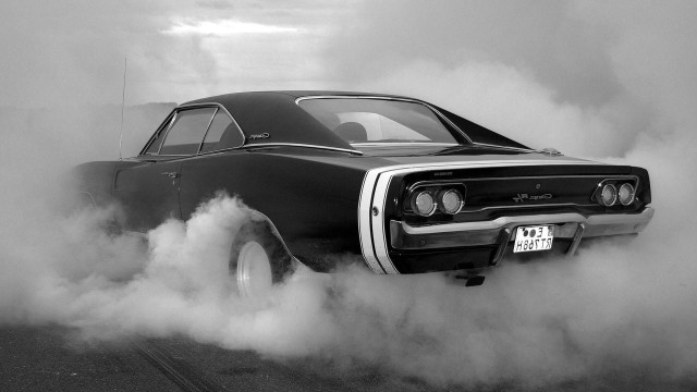 Black white car smoke exhaust #4 free wallpaper for desktop - medium preview image