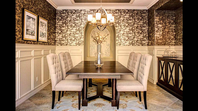 Dining room table chairs chandelier free wallpaper for desktop - medium preview image