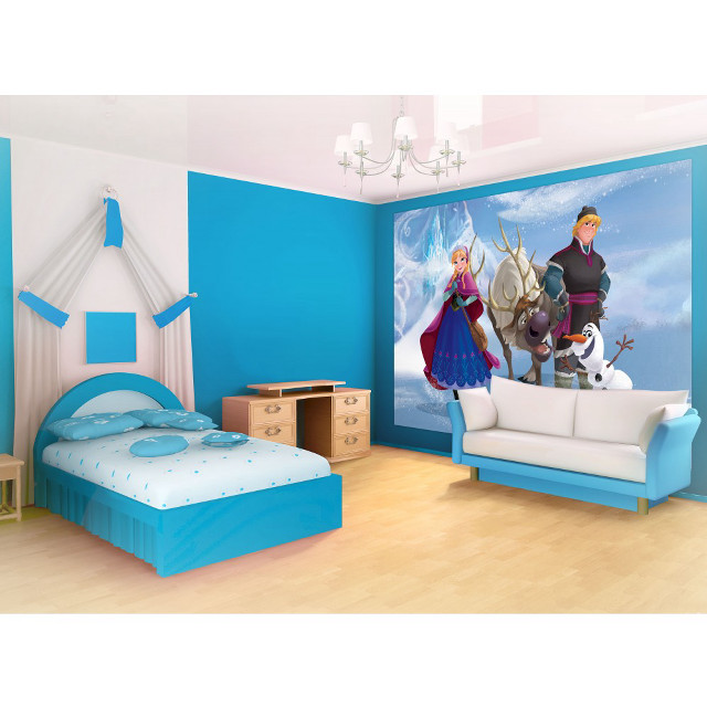 Bedroom frozen princess mural blue free wallpaper for tablet - medium preview image