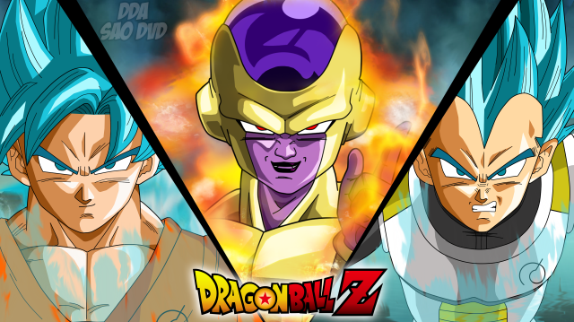 Three different dragon z characters free wallpaper for desktop - medium preview image