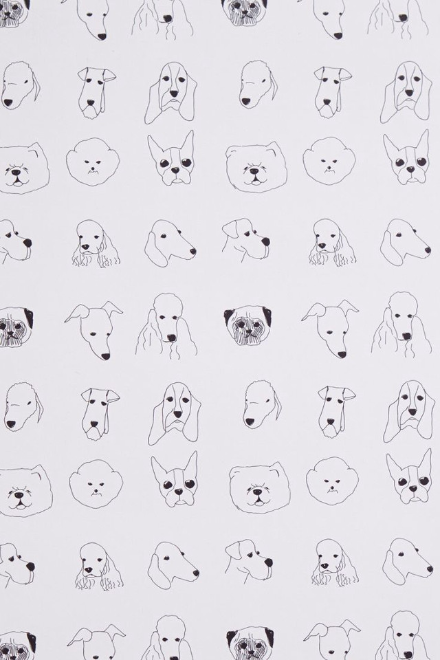 White background dogs drawn sides free wallpaper for mobile - medium preview image