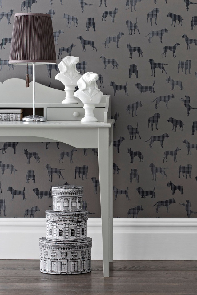 Table lamp vase dogs pattern free wallpaper for mobile - medium preview image