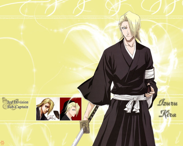 Man black robe sword yellow free wallpaper for desktop - medium preview image