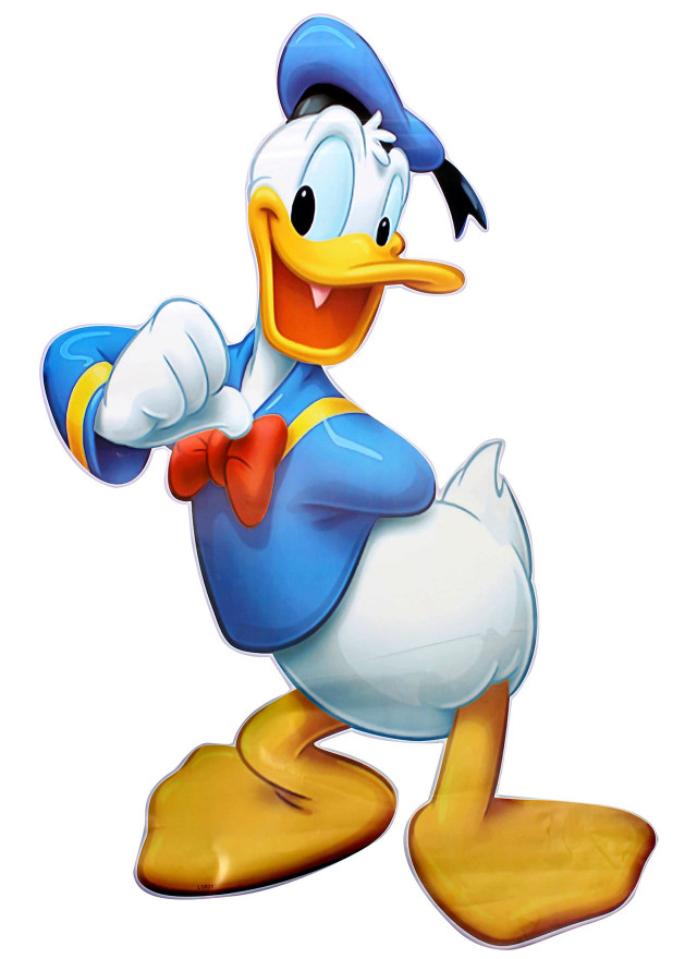 Cartoon duck bowtie blue shirt free wallpaper for mobile - medium preview image