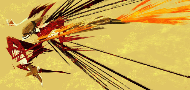 Bird long tail flying orange free wallpaper for desktop - medium preview image