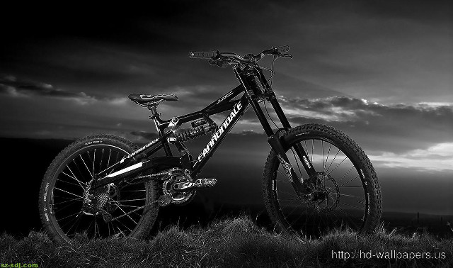Bike parked field dark sky free wallpaper for desktop - medium preview image