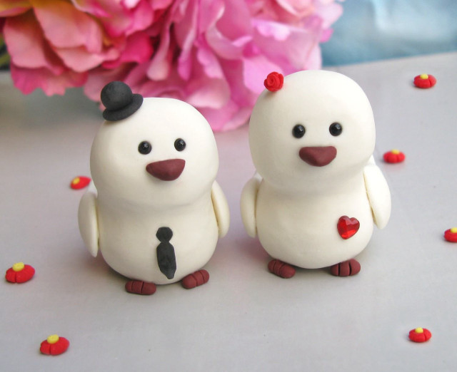 White birds red hearts pink free wallpaper for desktop - medium preview image