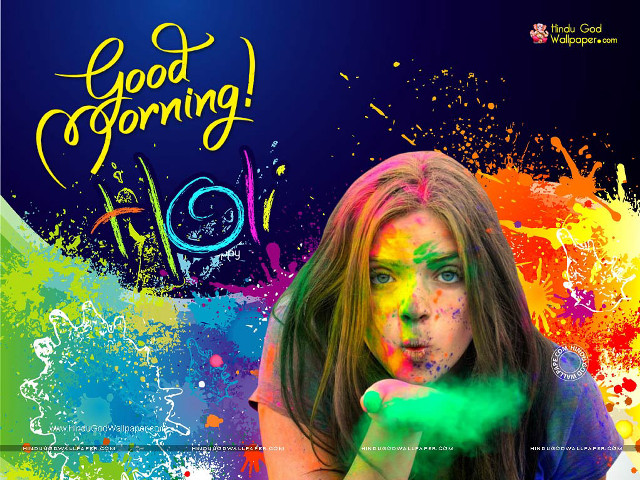 Colorful woman paint face hands free wallpaper for desktop - medium preview image