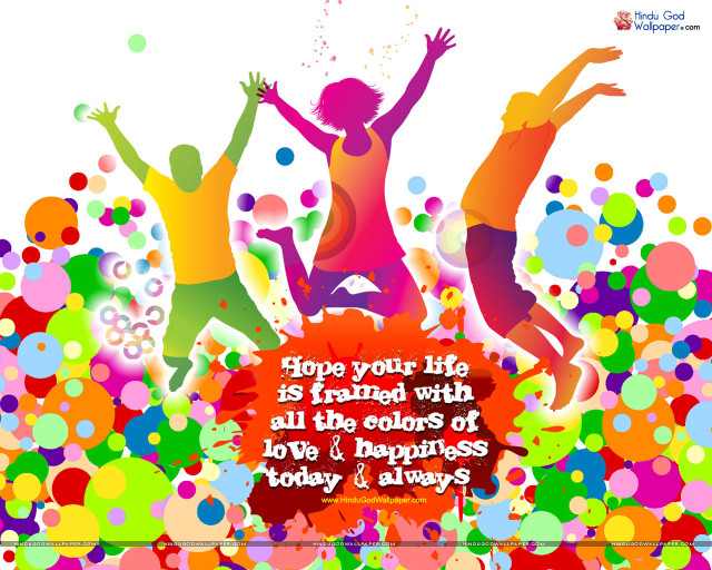 Jumping people quote happiness fun free wallpaper for desktop - medium preview image