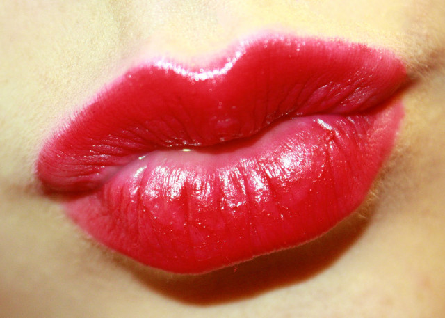 Close up woman lips red free wallpaper for desktop - medium preview image