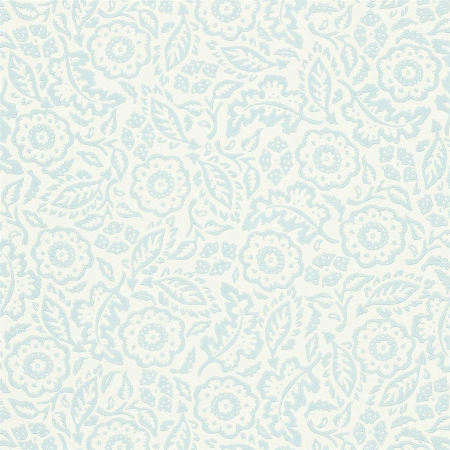 White blue floral wallpaper design free wallpaper for tablet - medium preview image