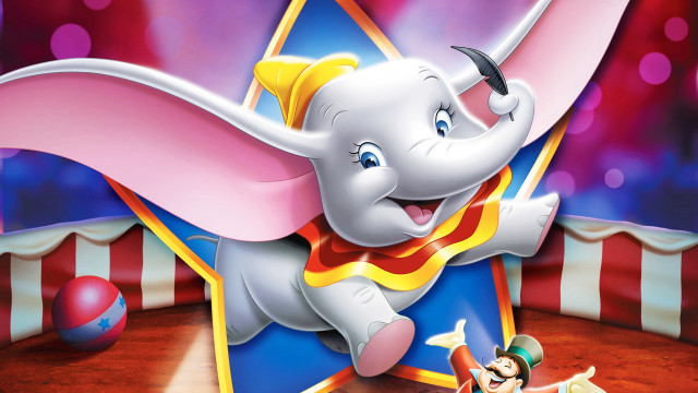 Cartoon elephant girl playing circus free wallpaper for desktop - medium preview image