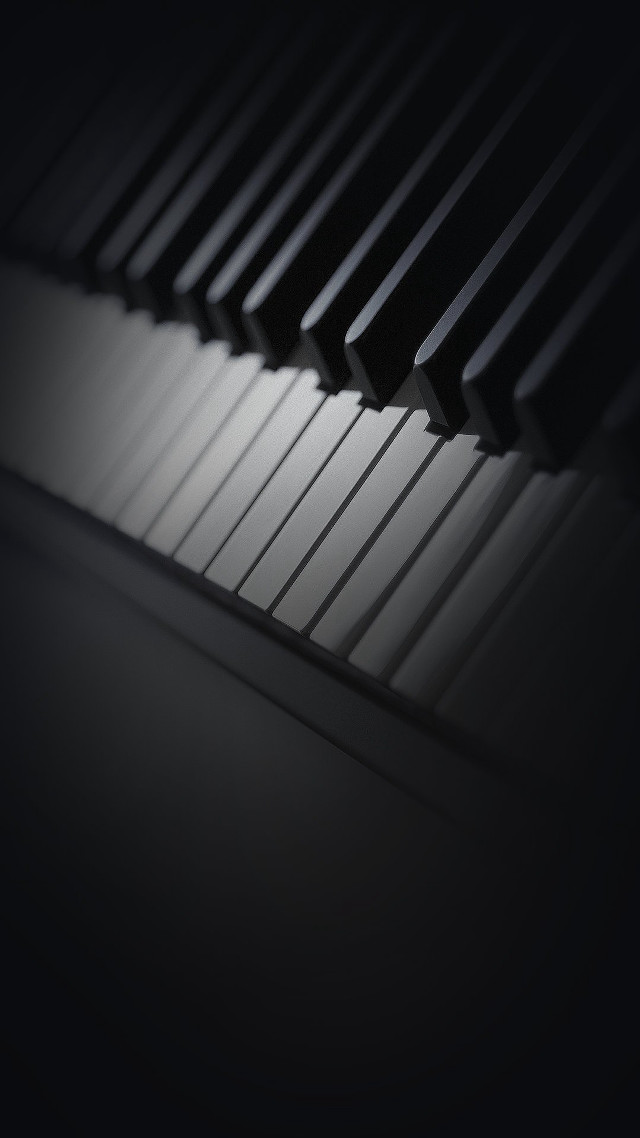 Piano keyboard black background light free wallpaper for mobile - medium preview image