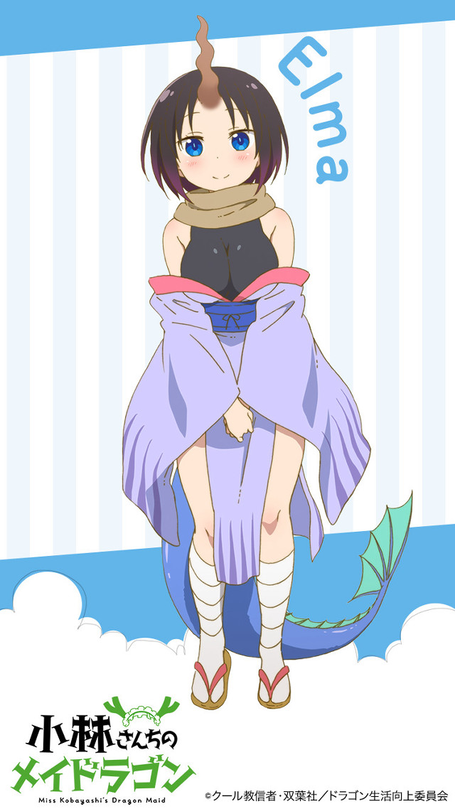 Dragon girl kimono holding book free wallpaper for mobile - medium preview image