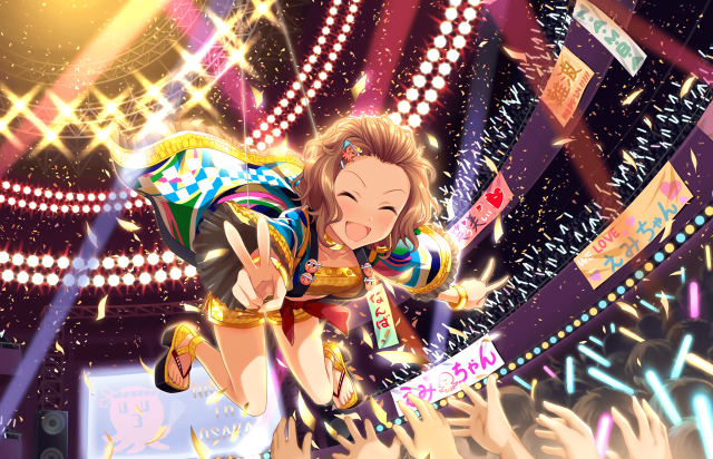 Woman costume dancing stage fireworks free wallpaper for desktop - medium preview image