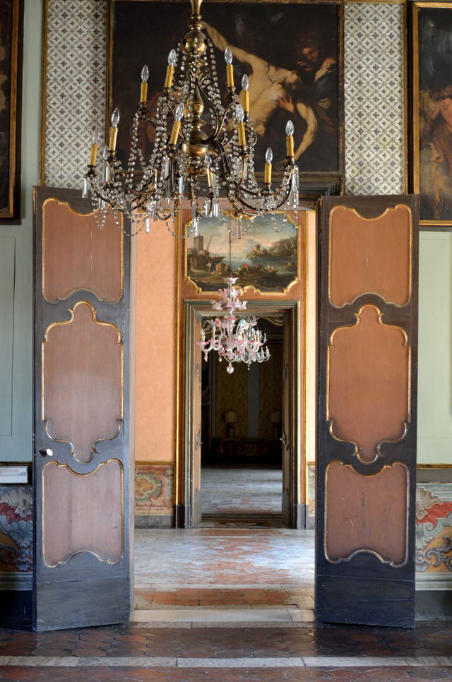 Chandelier wooden door room paintings free wallpaper for mobile - medium preview image