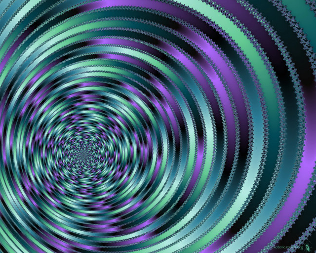 Blue green spiral opart raytrace free wallpaper for desktop - medium preview image