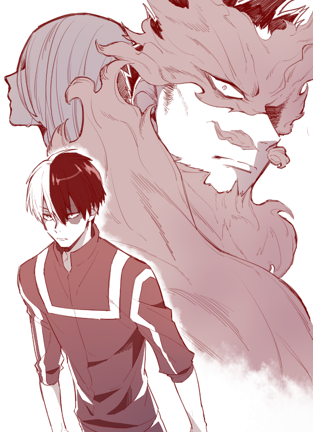 Anime characters red background white #2 free wallpaper for mobile - medium preview image