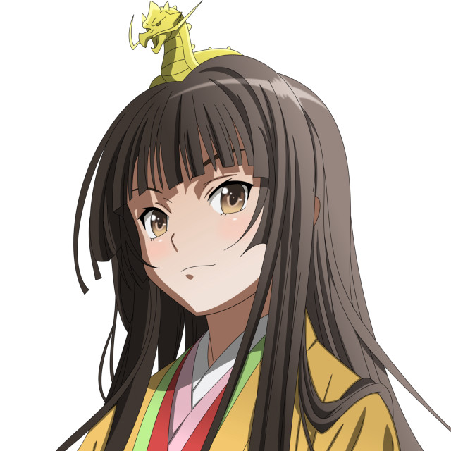 Girl long hair dragon head free wallpaper for tablet - medium preview image