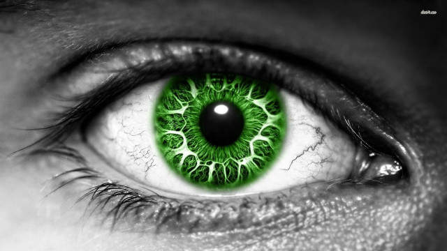 Green eye black circle white free wallpaper for desktop - medium preview image