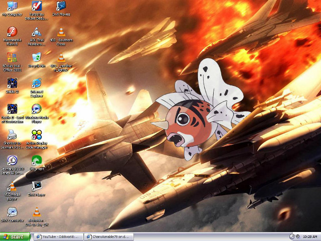 Desktop computer cartoon tiger plane free wallpaper for desktop - medium preview image