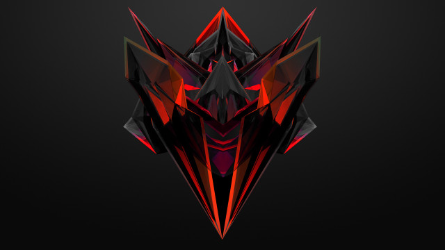 Red black abstract triangle vector free wallpaper for desktop - medium preview image