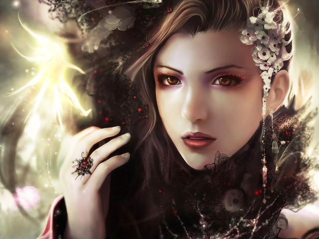 Woman tiaras ring butterfly anne free wallpaper for desktop - medium preview image