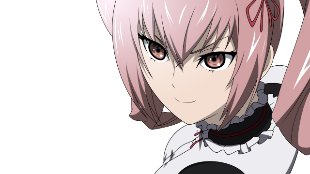 Anime girl pinkhair twintails smile free wallpaper for desktop - medium preview image