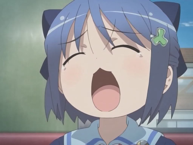 Blue hair cat ears open free wallpaper for desktop - medium preview image