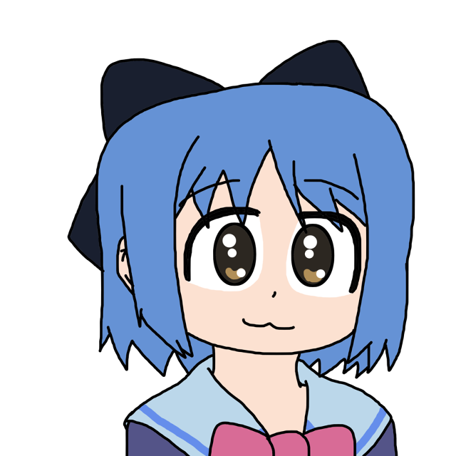 Cartoon character blue hair bow #2 free wallpaper for tablet - medium preview image