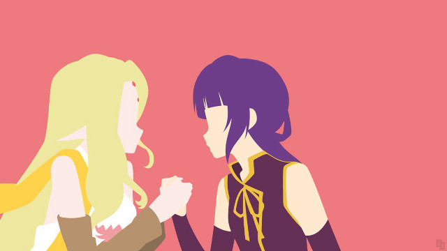 Anime characters standing next to #2 free wallpaper for desktop - medium preview image