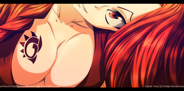 Woman red hair tattoo serious free wallpaper for desktop - medium preview image