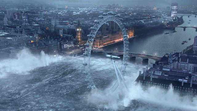 Ferris wheel city night water #2 free wallpaper for desktop - medium preview image